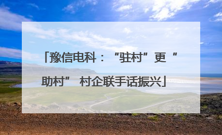 豫信电科：“驻村”更“助村” 村企联手话振兴