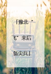 豫北“飞”来后备尖兵