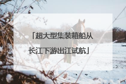 超大型集装箱船从长江下游出江试航