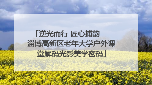 逆光而行 匠心捕韵——淄博高新区老年大学户外课堂解码光影美学密码