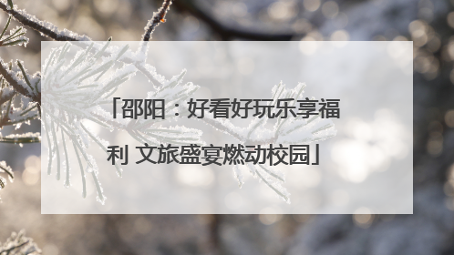 邵阳：好看好玩乐享福利 文旅盛宴燃动校园