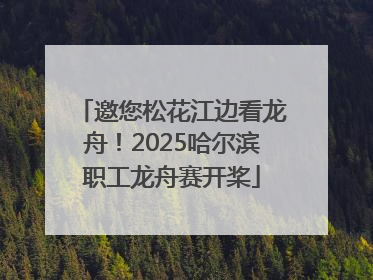 邀您松花江边看龙舟！2025哈尔滨职工龙舟赛开桨