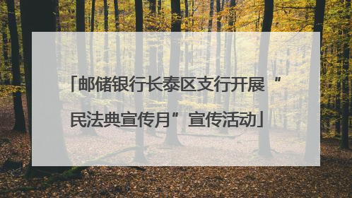 邮储银行长泰区支行开展“民法典宣传月”宣传活动