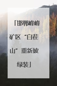 邯郸峰峰矿区“白茬山”重新披绿装
