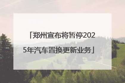 郑州宣布将暂停2025年汽车置换更新业务