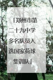 郑州市第二十九中学多名队员入选国家荷球集训队