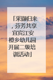 采撷归来，芬芳共享 宜宾江安橙乡幼儿园开展二级培训活动