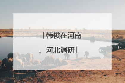 韩俊在河南、河北调研