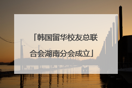 韩国留华校友总联合会湖南分会成立