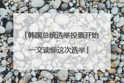 韩国总统选举投票开始 一文读懂这次选举