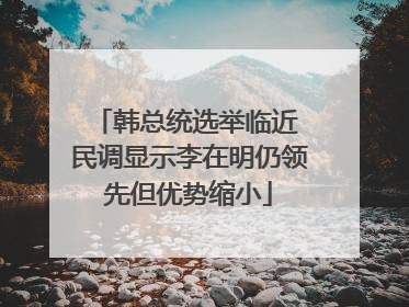 韩总统选举临近 民调显示李在明仍领先但优势缩小