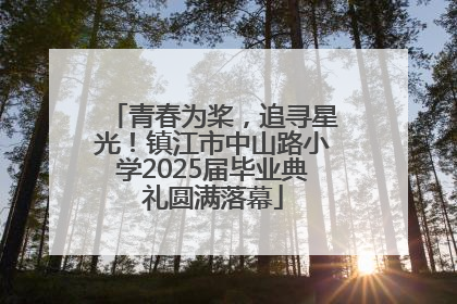 青春为桨，追寻星光！镇江市中山路小学2025届毕业典礼圆满落幕
