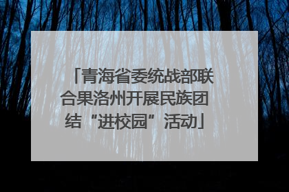 青海省委统战部联合果洛州开展民族团结“进校园”活动