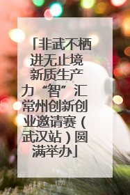 非武不栖 进无止境 新质生产力“智”汇常州创新创业邀请赛（武汉站）圆满举办