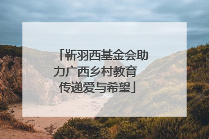 靳羽西基金会助力广西乡村教育 传递爱与希望