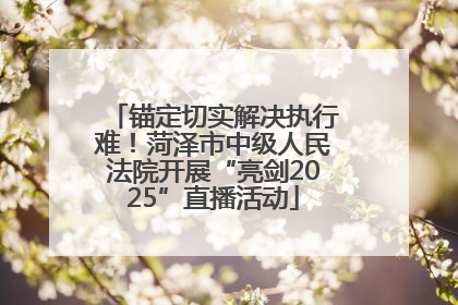 锚定切实解决执行难！菏泽市中级人民法院开展“亮剑2025”直播活动