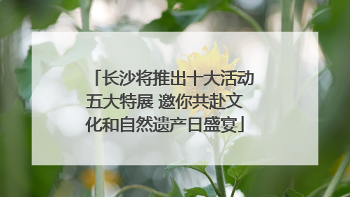长沙将推出十大活动五大特展 邀你共赴文化和自然遗产日盛宴