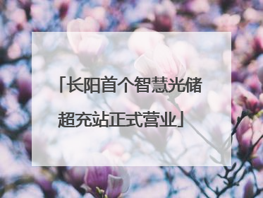 长阳首个智慧光储超充站正式营业