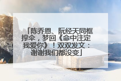 陈乔恩、阮经天同框撑伞，梦回《命中注定我爱你》！双双发文：谢谢我们都没变