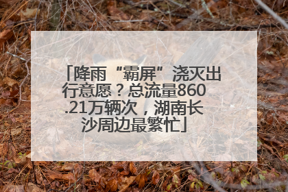 降雨“霸屏”浇灭出行意愿？总流量860.21万辆次，湖南长沙周边最繁忙