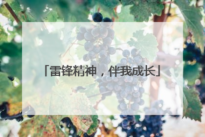 雷锋精神，伴我成长