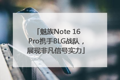 魅族Note 16 Pro携手BLG战队，展现非凡信号实力