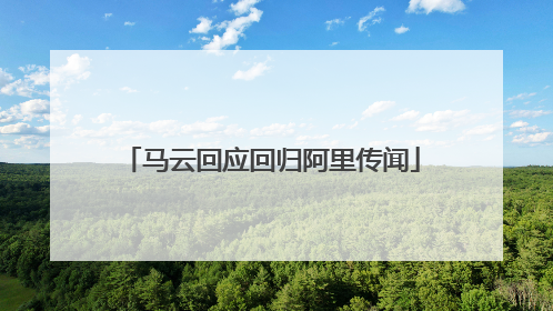马云回应回归阿里传闻
