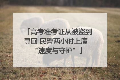 高考准考证从被盗到寻回 民警两小时上演 “速度与守护”
