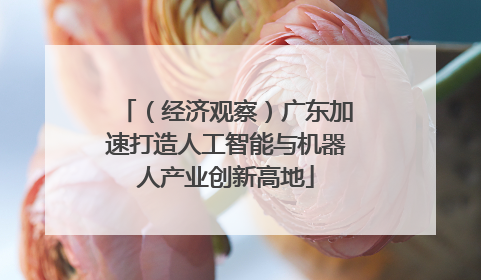 （经济观察）广东加速打造人工智能与机器人产业创新高地