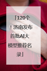 120个！济南发布首批AI大模型推荐名录
