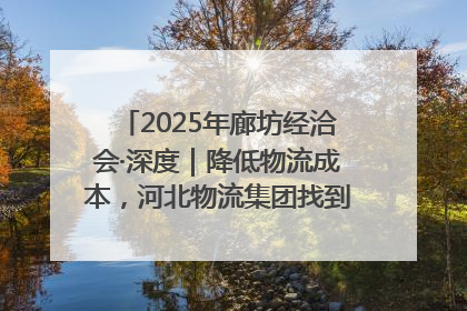 2025年廊坊经洽会·深度｜降低物流成本，河北物流集团找到一把“金钥匙”
