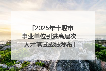 2025年十堰市事业单位引进高层次人才笔试成绩发布