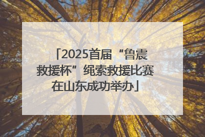 2025首届“鲁震救援杯”绳索救援比赛在山东成功举办