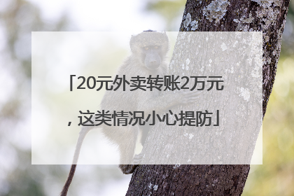 20元外卖转账2万元，这类情况小心提防