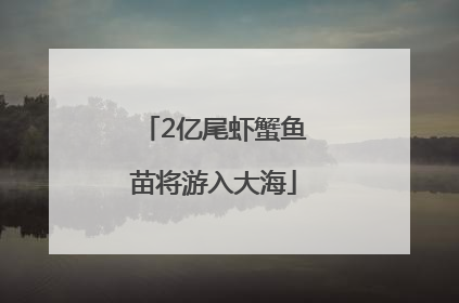 2亿尾虾蟹鱼苗将游入大海