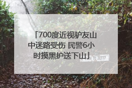 700度近视驴友山中迷路受伤 民警6小时摸黑护送下山