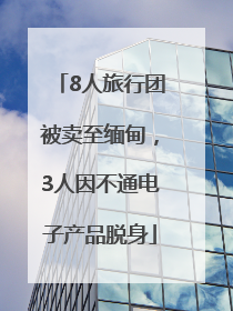 8人旅行团被卖至缅甸，3人因不通电子产品脱身