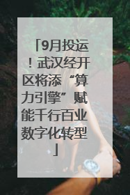 9月投运！武汉经开区将添“算力引擎”赋能千行百业数字化转型
