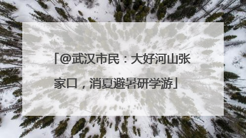 @武汉市民：大好河山张家口，消夏避暑研学游