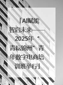 AI赋能 智启未来——2025年“青耘锦州”青年数字电商培训班举行