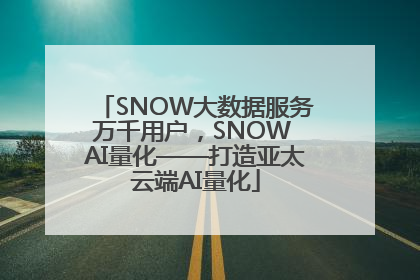 SNOW大数据服务万千用户，SNOW AI量化——打造亚太云端AI量化