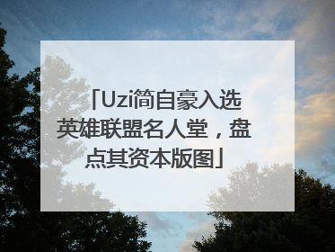 Uzi简自豪入选英雄联盟名人堂，盘点其资本版图